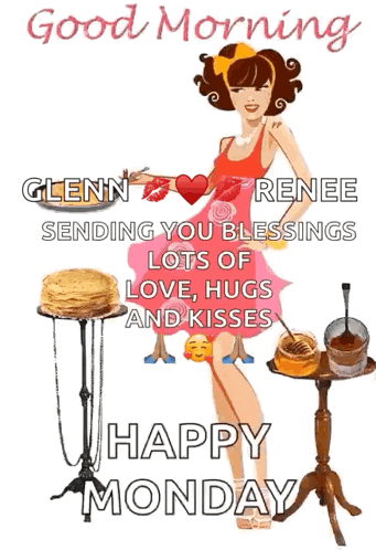 Glenn Renee Sending You Blessings Love Hugs And Kisses Happy Monday GIF