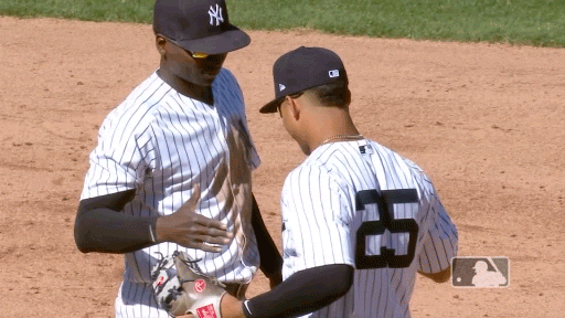 Gleyber Hand Shake For Good Luck GIF