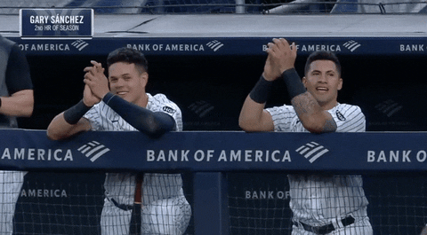 Gleyber Just Hanging On The Side GIF