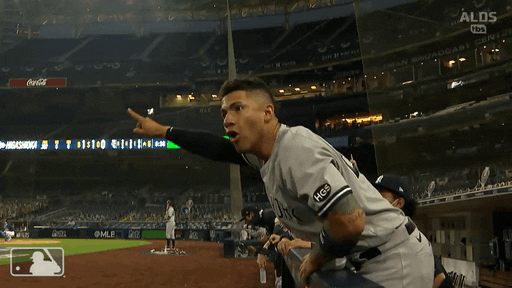 Gleyber Scream Of Hope For The Game GIF