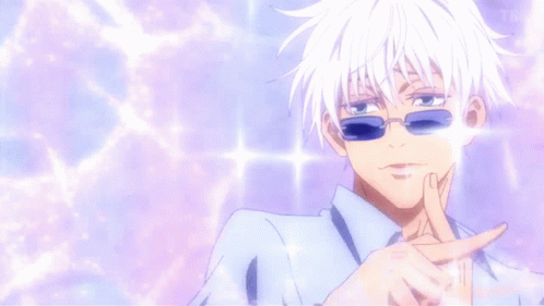 Glistening Satoru Gojo Pointing Finger GIF