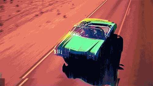 Glitch Car GIF
