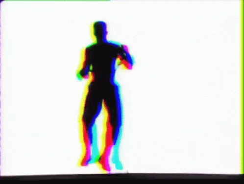 Glitch Dancing Guy Silhouette GIF