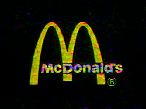 Glitch Fast Food Mcdonalds Animated Logo GIF