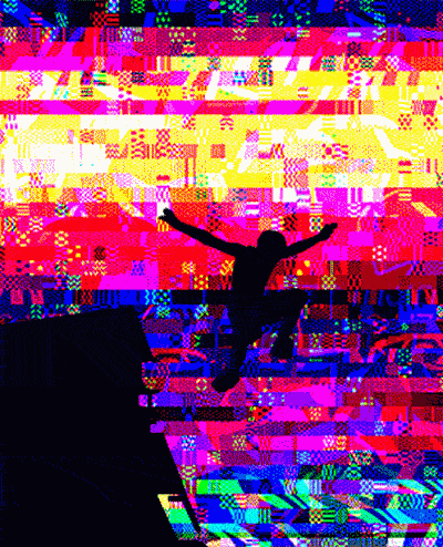 Glitch Jumping Guy GIF