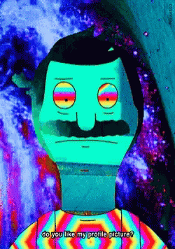 Glitch Trippy Bob Belcher GIF