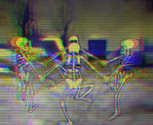 Glitches Spooky Scary Skeletons GIF