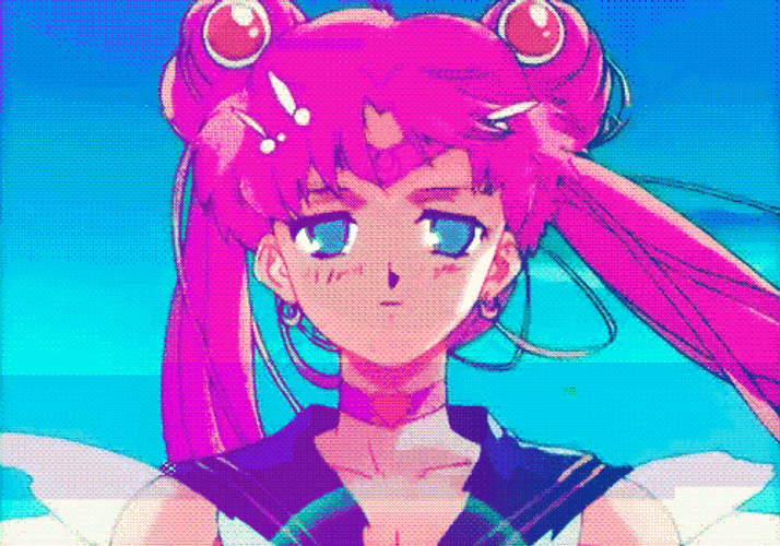 Glitching Anime Sailor Moon GIF
