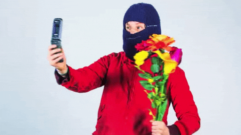 Glitching Dan Deacon Selfie Ski Mask GIF
