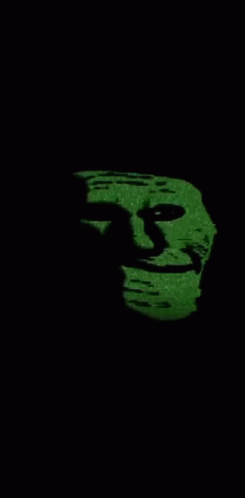 Glitching Green Troll Face Phonk GIF