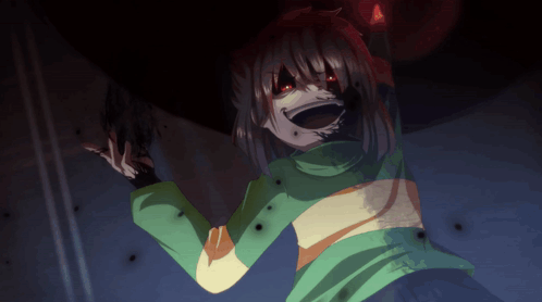 Glitchtale Scary Chara GIF