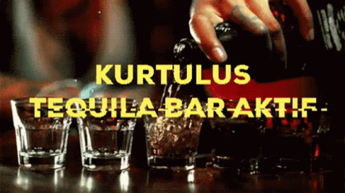 Glitchy Pouring Tequila Shots GIF