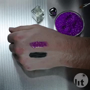 Glitter Hand Makeup Test GIF