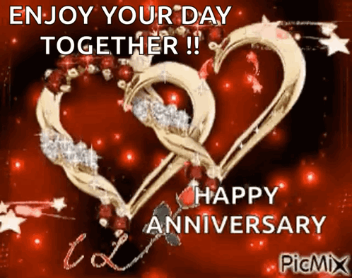 Glitter Happy Anniversary Enjoy Your Day GIF