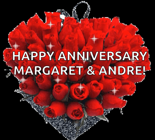 Glitter Happy Anniversary Margaret And Andre GIF