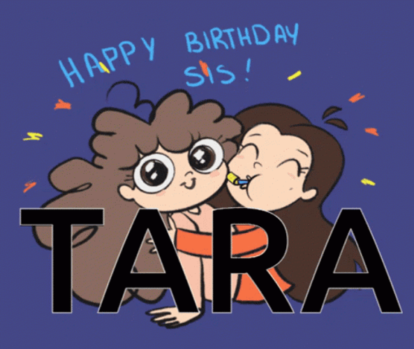 Glitter Happy Birthday Sister Tara GIF