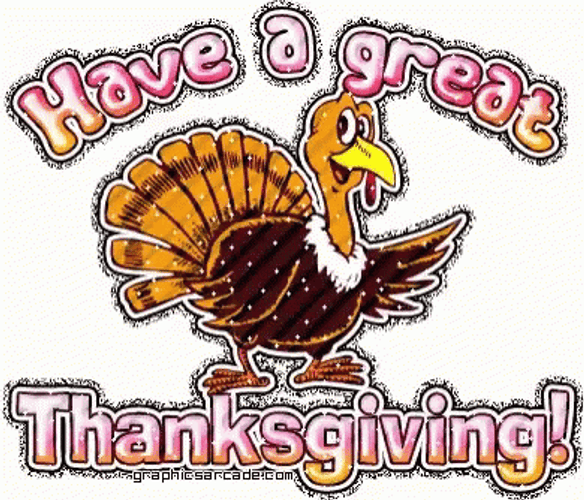 Glitter Turkey Animated Thanksgiving GIF