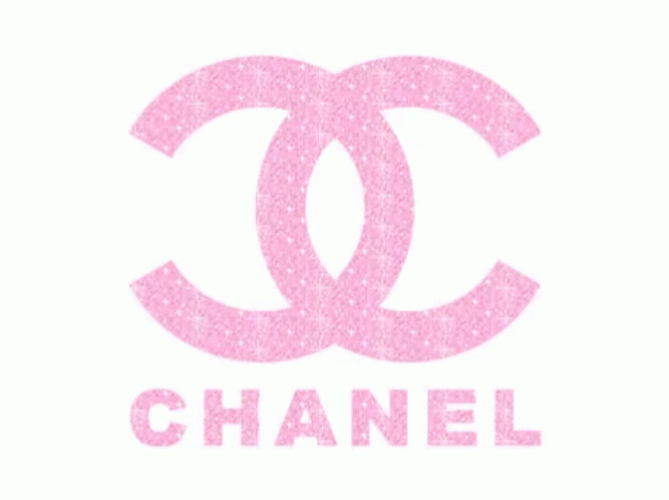 Glittered Pink Chanel Logo GIF | GIFDB.com