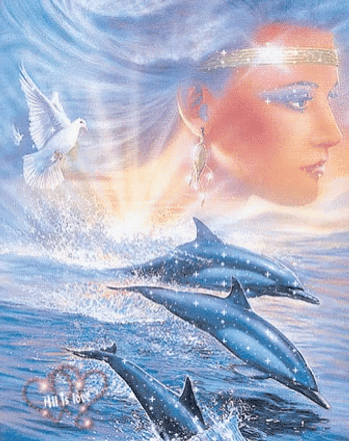 Glittering Dolphin Poster GIF