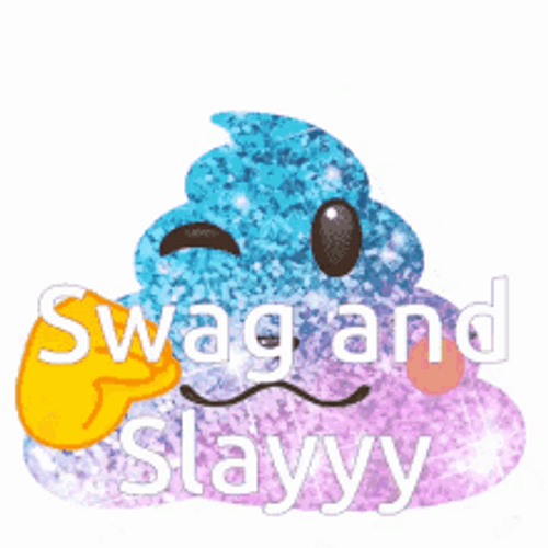 Glittering Poop Emoji Swag And Slay GIF