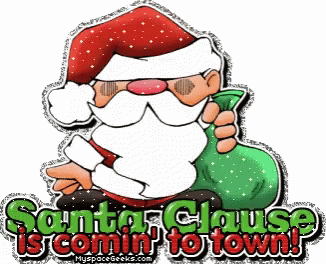 Glittery Animated The Santa Clause GIF