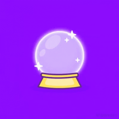 Glittery Crystal Ball Showing Donut GIF