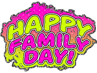 Glittery Family Day Text Design GIF