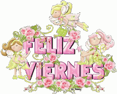 Glittery Feliz Viernes With Angels GIF
