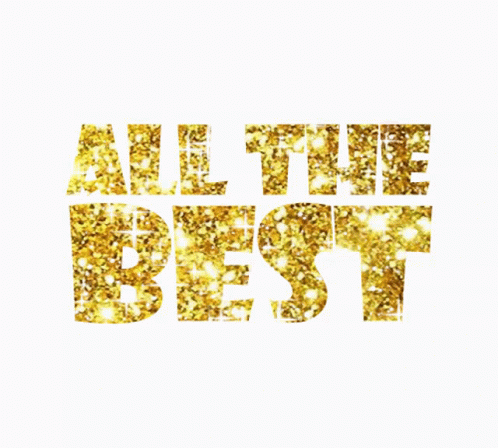 Glittery Golden Best Wishes All The Best GIF
