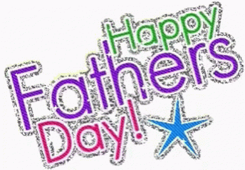 Glittery Happy Fathers Day GIF