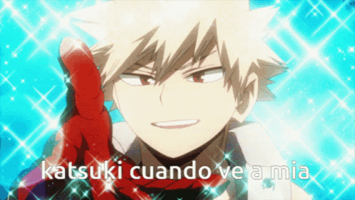 Glittery Katsuki Bakugo Happy Aura GIF