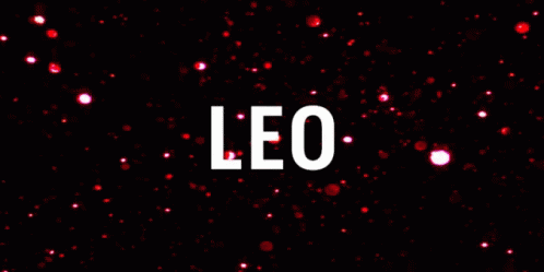 Glittery Leo Text GIF