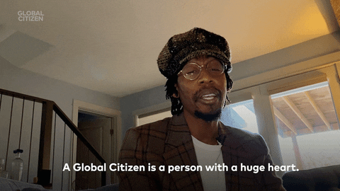 Global Citizen With A Huge Heart GIF