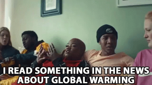 Global Warming Reading The News GIF