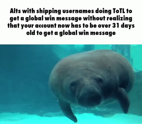 Global Win Message Manatee Meme GIF