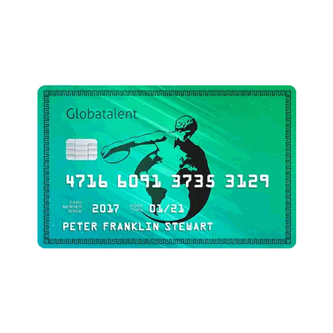 Globaltalent Credit Card with Peter Franklin Stewart
