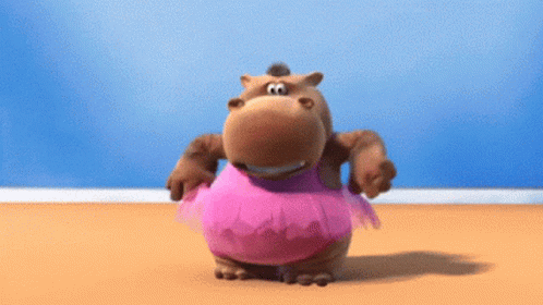 Gloria The Hippo Dancing Ballet GIF