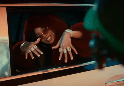 Glorilla Rings Flexing GIF