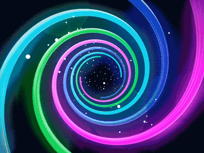 Glowing Colorful Spiral Swirl GIF