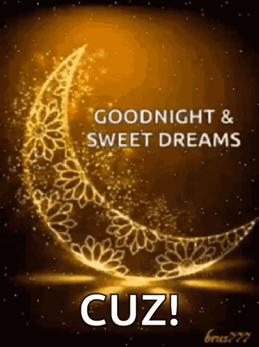 Glowing Crescent Moon Goodnight And Sweet Dreams Cuz GIF