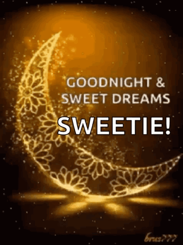 Glowing Crescent Moon Goodnight Sweetie