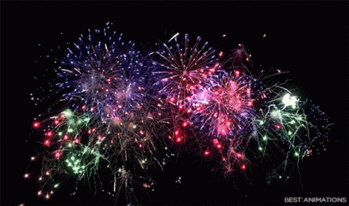 Glowing Firework In The Sky GIF