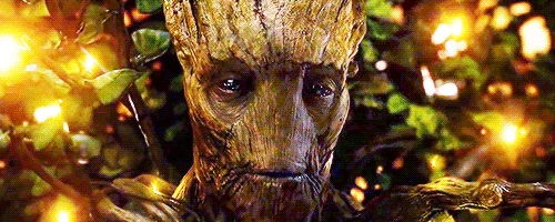 Glowing Groot Stare GIF