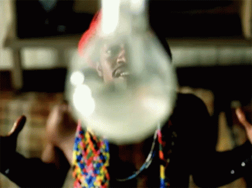 Glowing Light Bulb Explosion GIF