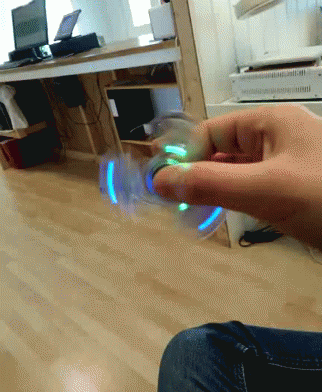 Glowing Light Fidget Spinner GIF