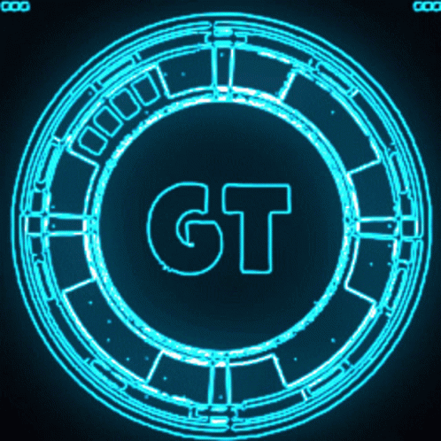 Glowing Neon Color Gt Animated Logo GIF