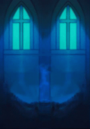 Glowing Object on Blue Background