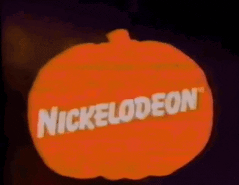 Glowing Pumpkin With Nickelodeon Logo GIF