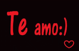Glowing Spanish Word Te Amo GIF