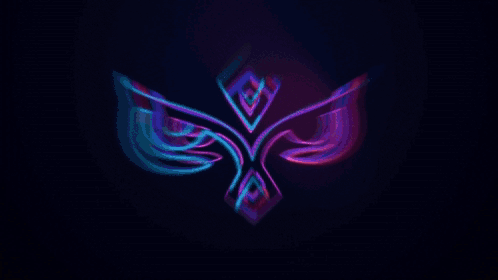 Glowing Symbol on Pink Background